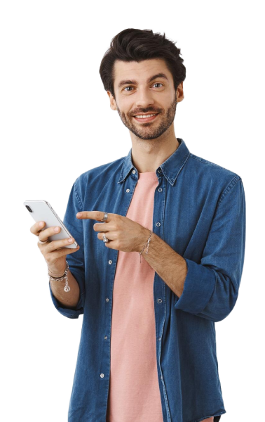 Man hold Mobile